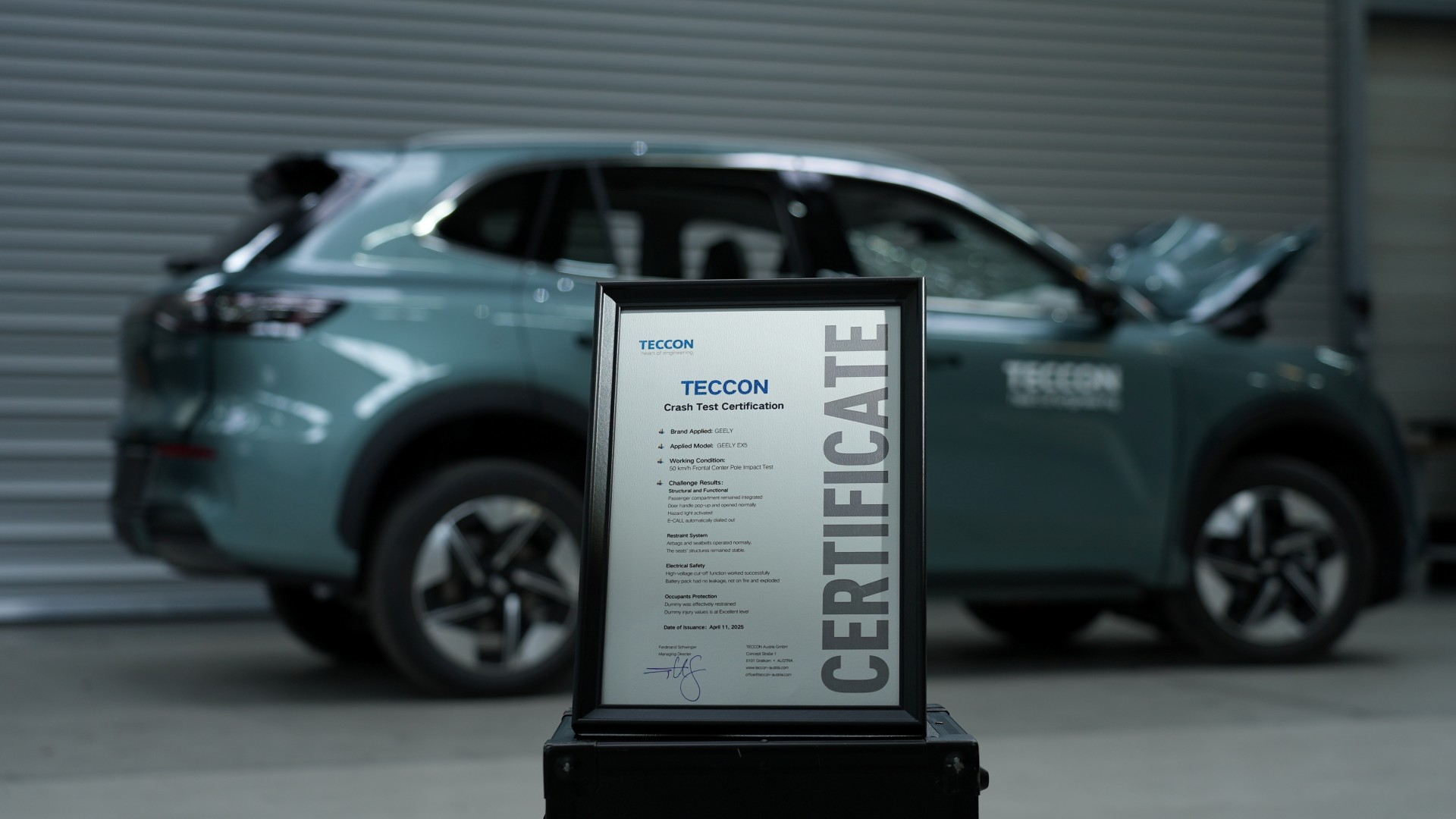 Το νέο Geely EX5 απέσπασε 5 αστέρια στο Euro NCAP