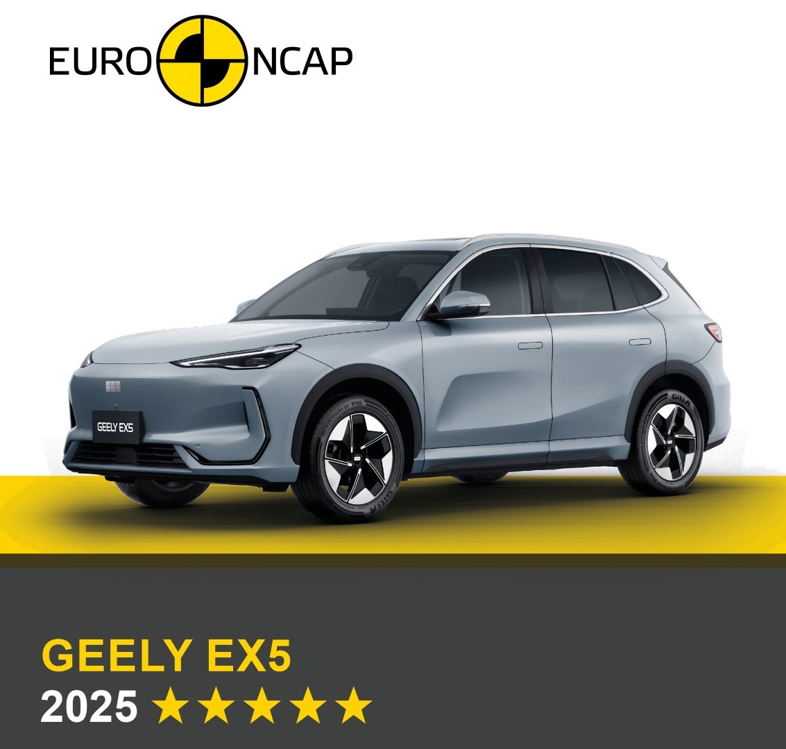 Το νέο Geely EX5 απέσπασε 5 αστέρια στο Euro NCAP