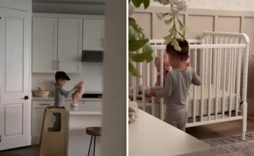 Μπόμπιρας &#8211; μάλαμα φέρνει πρωινό στην κούνια της αδελφής του και σκορπά χαμόγελα