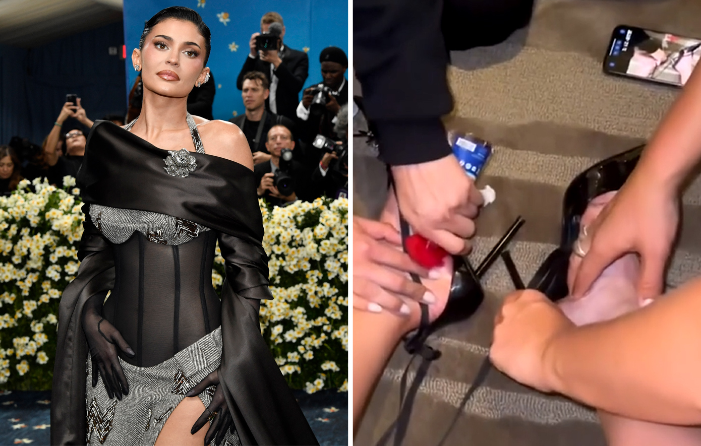 Η Κάιλι Τζένερ κόλλησε στις γόβες της στο Met Gala και χρειάστηκε μια ομάδα για να τις βγάλει &#8211; Δείτε το βίντεο
