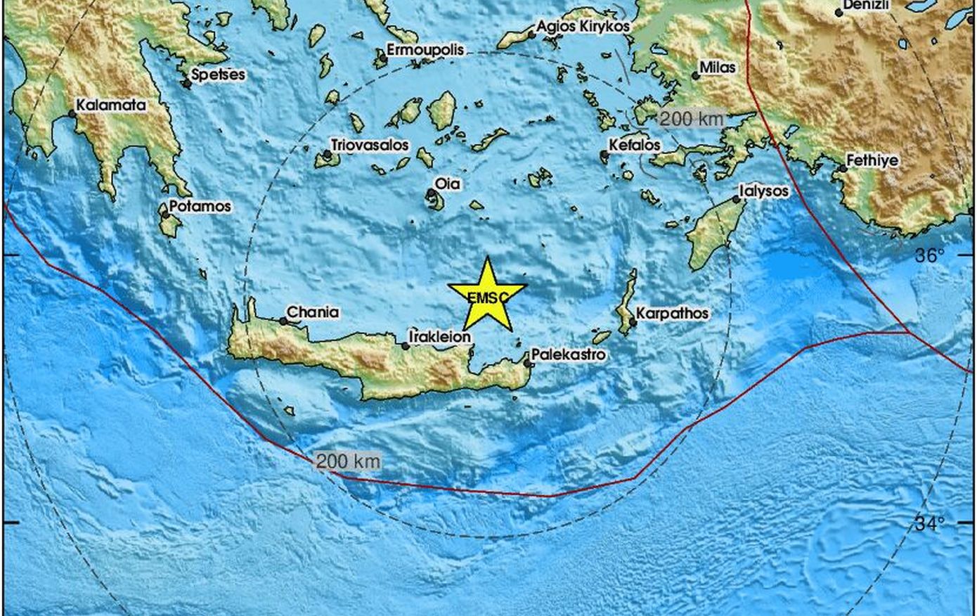 Πολύ ισχυρός σεισμός 6,1 Ρίχτερ ανοιχτά της Κρήτης &#8211; Έγινε αισθητός και στην Αθήνα