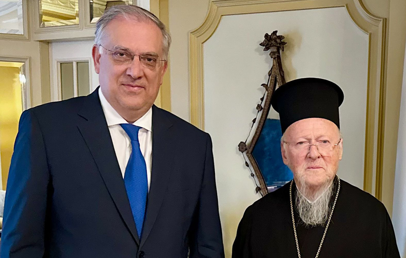 Συνάντηση του Τάκη Θεοδωρικάκου, με τον Οικουμενικό Πατριάρχη κ.κ. Βαρθολομαίο