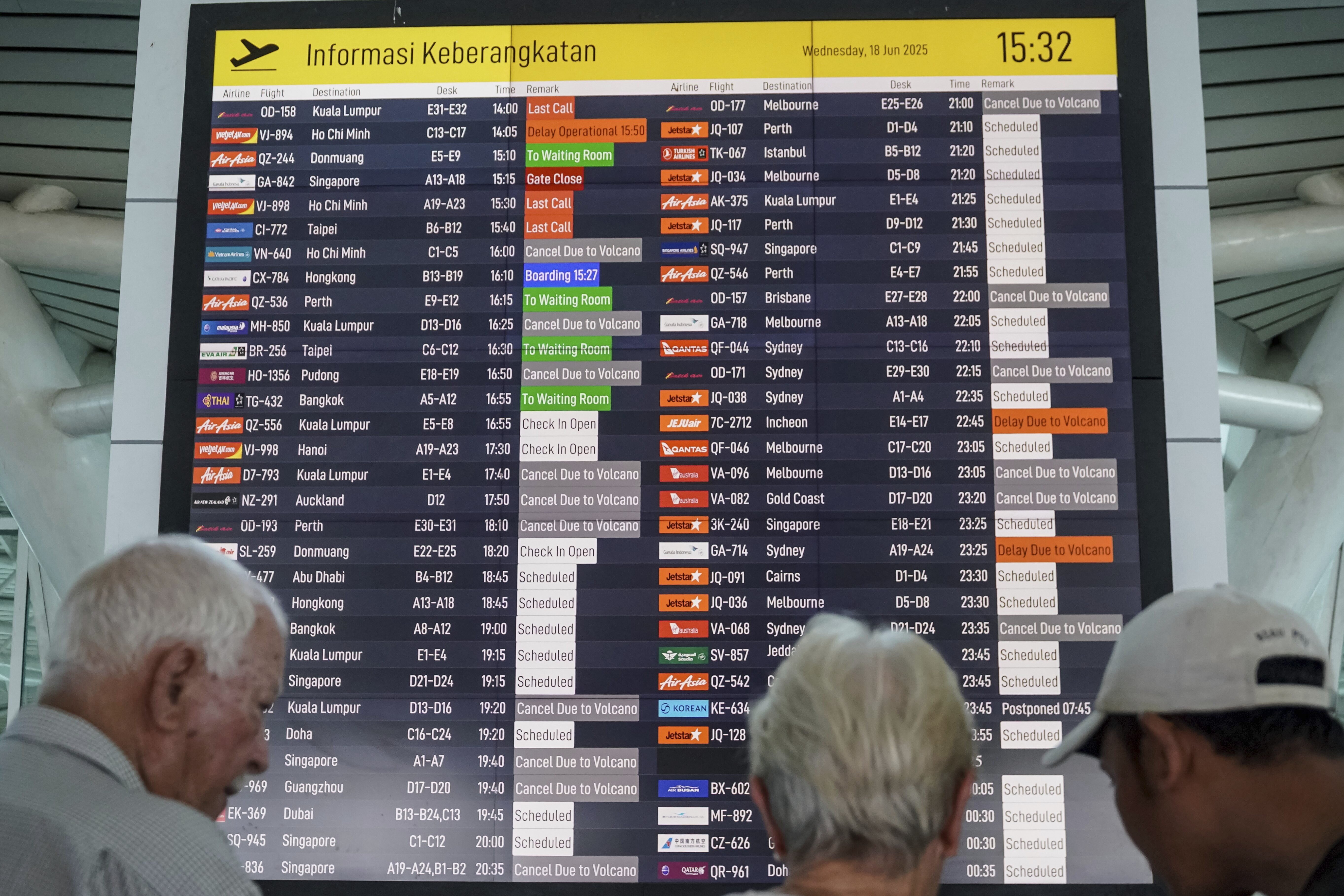 Ακύρωση πολλών πτήσεων προς το Μπαλί της Ινδονησίας έπειτα από την έκρηξη του ηφαιστείου Λεβοτόμπι Λάκι-Λάκι