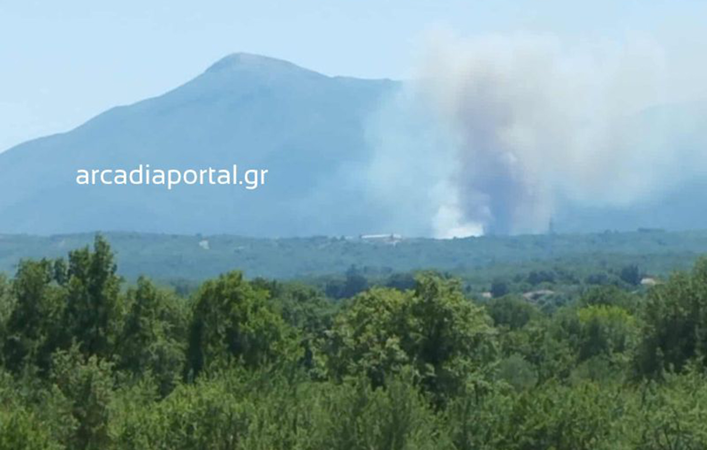 Φωτιά στην Αρκαδία &#8211; Επιχειρούν εναέρια μέσα