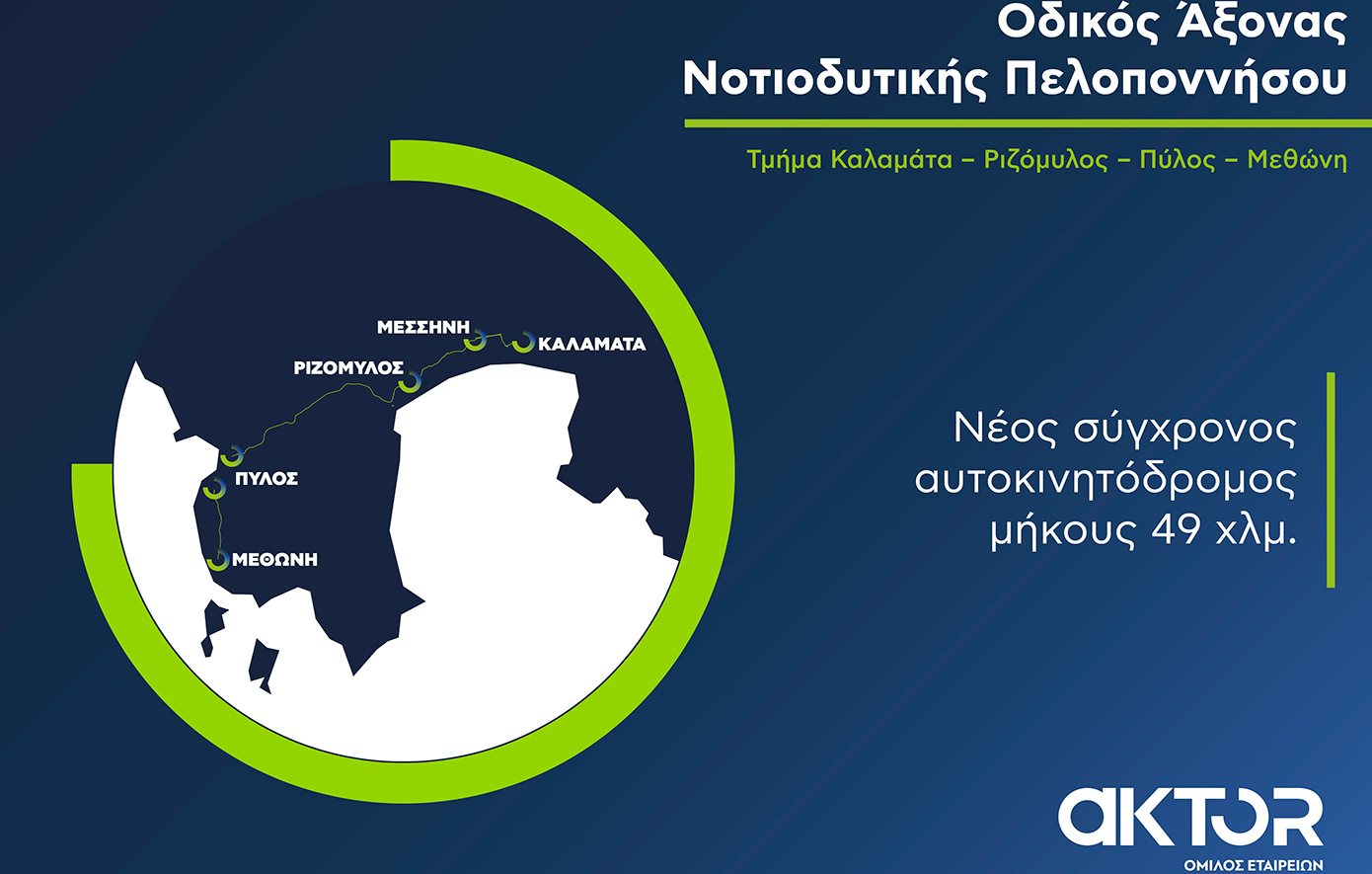Καλαμάτα &#8211; Πύλος &#8211; Μεθώνη: Σε πλήρη εξέλιξη ο νέος οδικός άξονας που αλλάζει τη Μεσσηνία