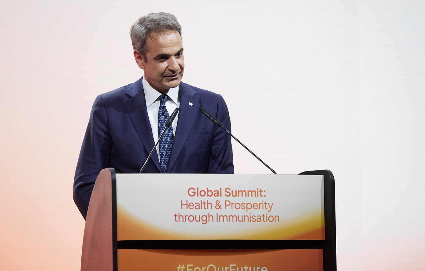 Κυριάκος Μητσοτάκης στο «Global Summit: Health &amp; Prosperity through Immunisation»: Δωρεά 5 εκατ. για τον εμβολιασμό εκατ. παιδιών