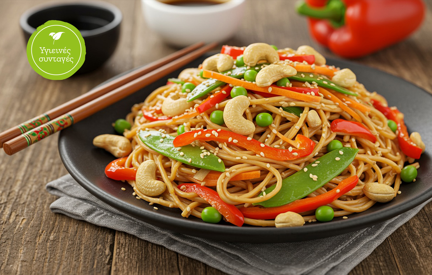 Light noodles με λαχανικά