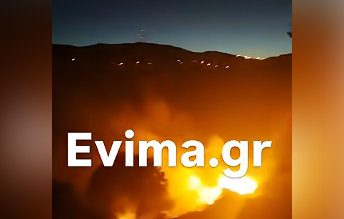 Δύσκολη νύχτα στην Εύβοια: Μαίνεται ανεξέλεγκτη η φωτιά &#8211; Μια ανάσα από τα χωριά οι φλόγες