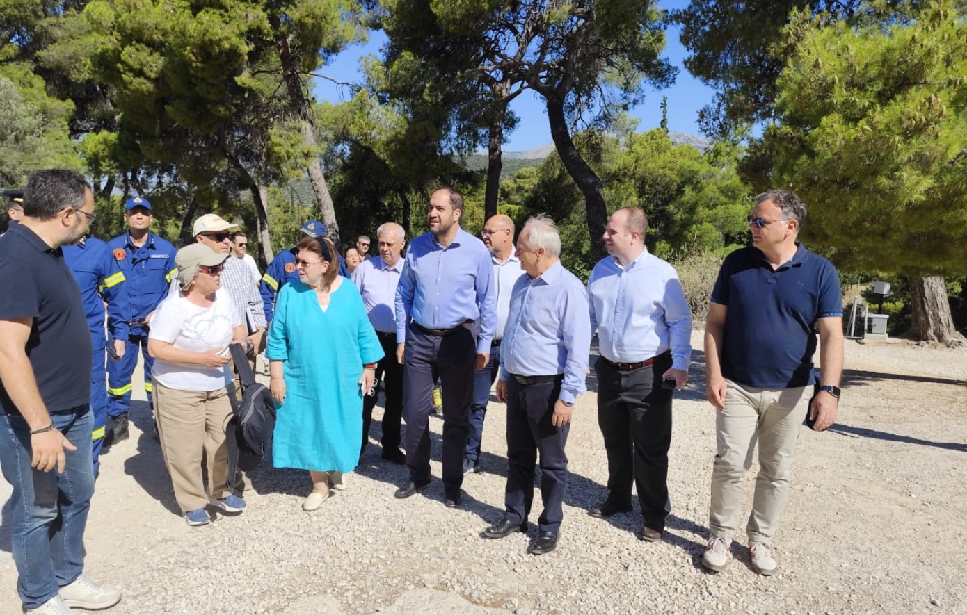 Άσκηση ετοιμότητας για την αντιμετώπιση πυρκαγιάς στο Αρχαίο Θέατρο Επιδαύρου παρουσία Μενδώνη και Κεφαλογιάννη
