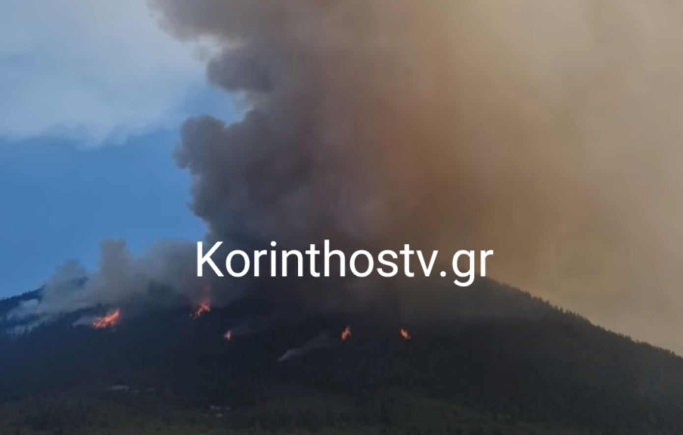 Μεγάλη αναζωπύρωση στο Μαυροβούνι Φενεού