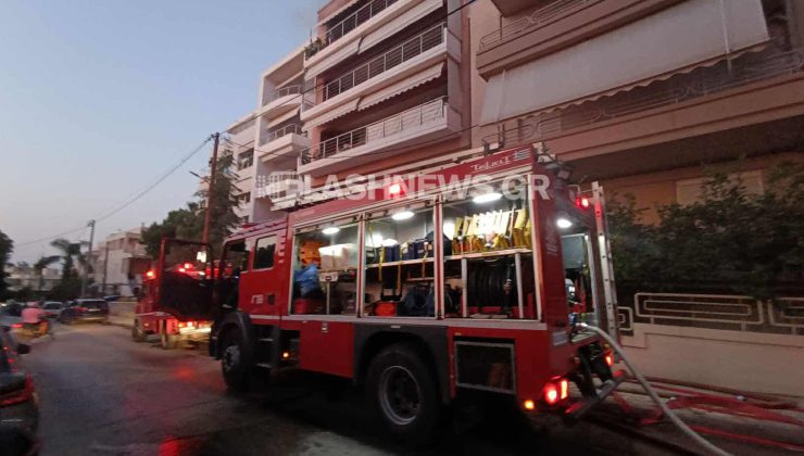 Φωτιά σε διαμέρισμα πολυκατοικίας στα Χανιά &#8211; Πέντε οχήματα της πυροσβεστικής στο σημείο