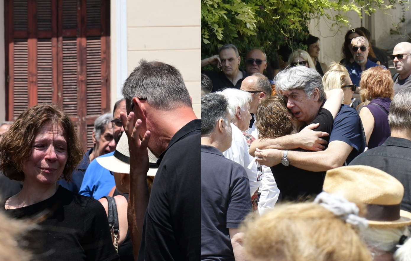 Κατέρρευσαν Γιώργος Καπουτζίδης, Ράνια Σχίζα και Κώστας Μπερικόπουλος στην κηδεία του Γεράσιμου Μιχελή