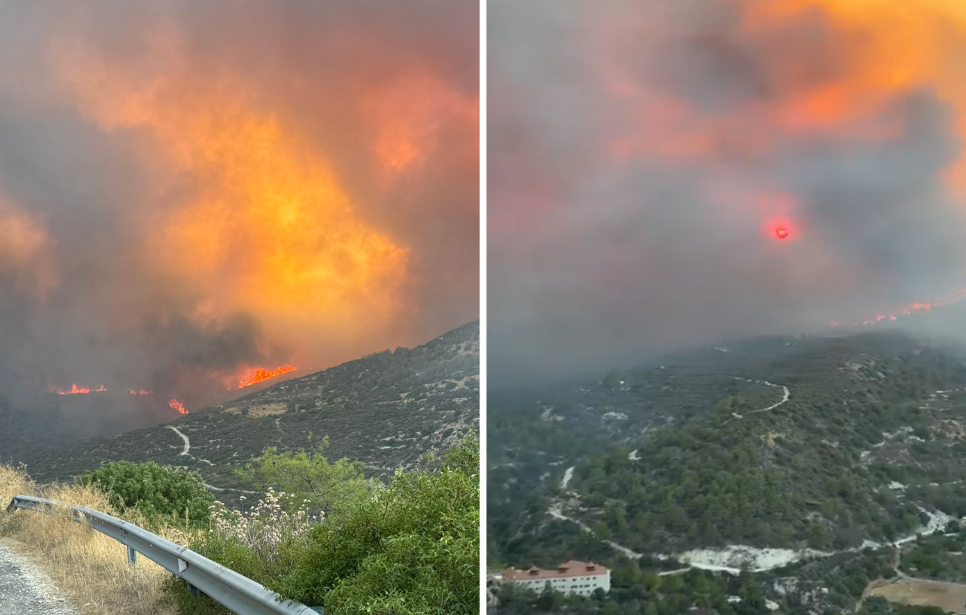 Δύο νεκροί και σπίτια παραδομένα στις φλόγες από την τεράστια φωτιά στην Κύπρο &#8211; Βίντεο από την πύρινη κόλαση