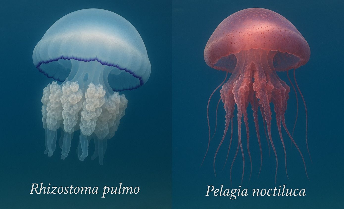 Αυτή είναι η γαλάζια και αυτή η μωβ μέδουσα – Τα χαρακτηριστικά τους, οι διαφορές και τα νεότερα για τις καταγραφές τους