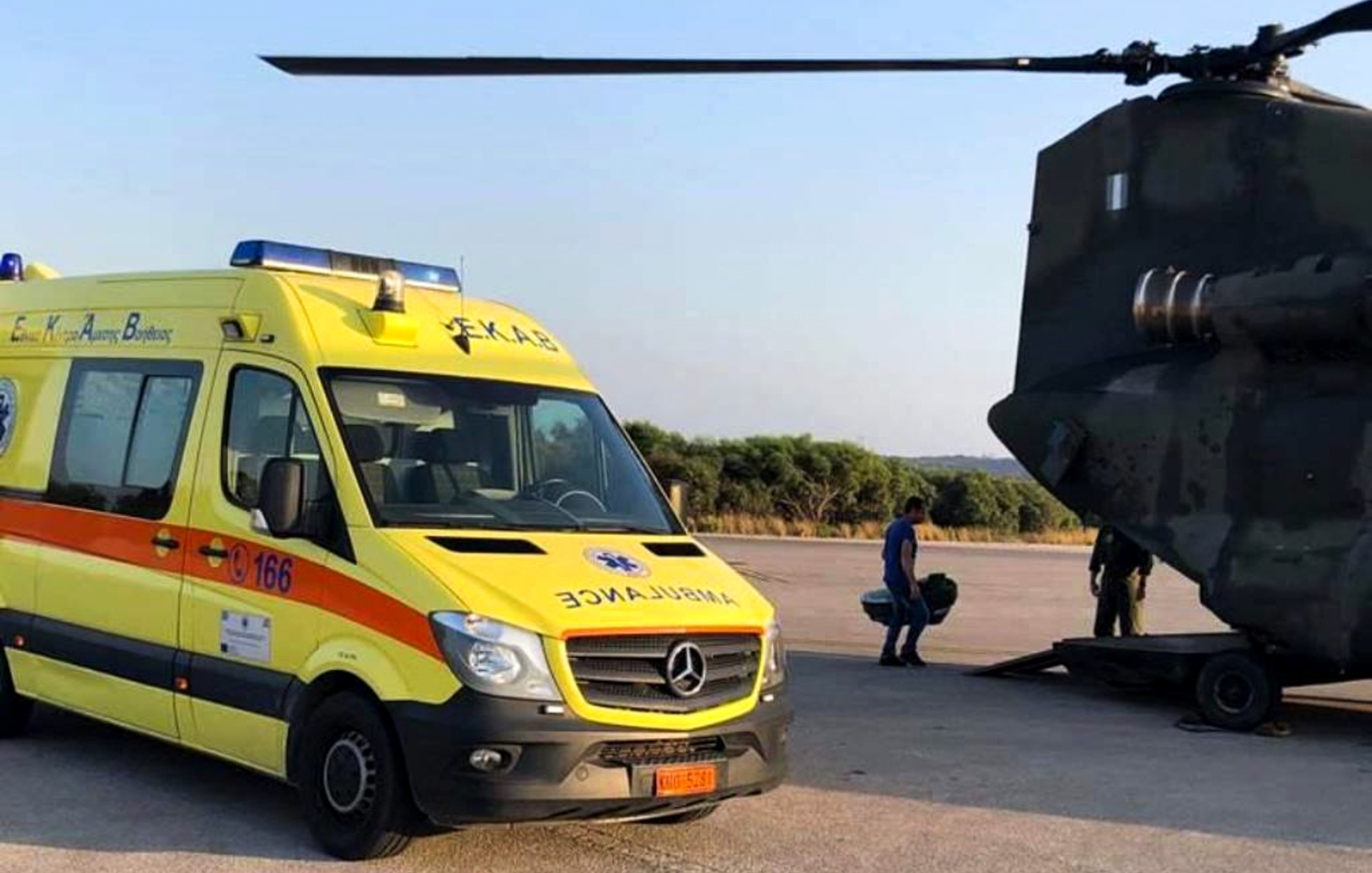 Επείγουσα αεροδιακομιδή εγκυμονούσας στο Νοσοκομείο Σύρου από τη Νάξο