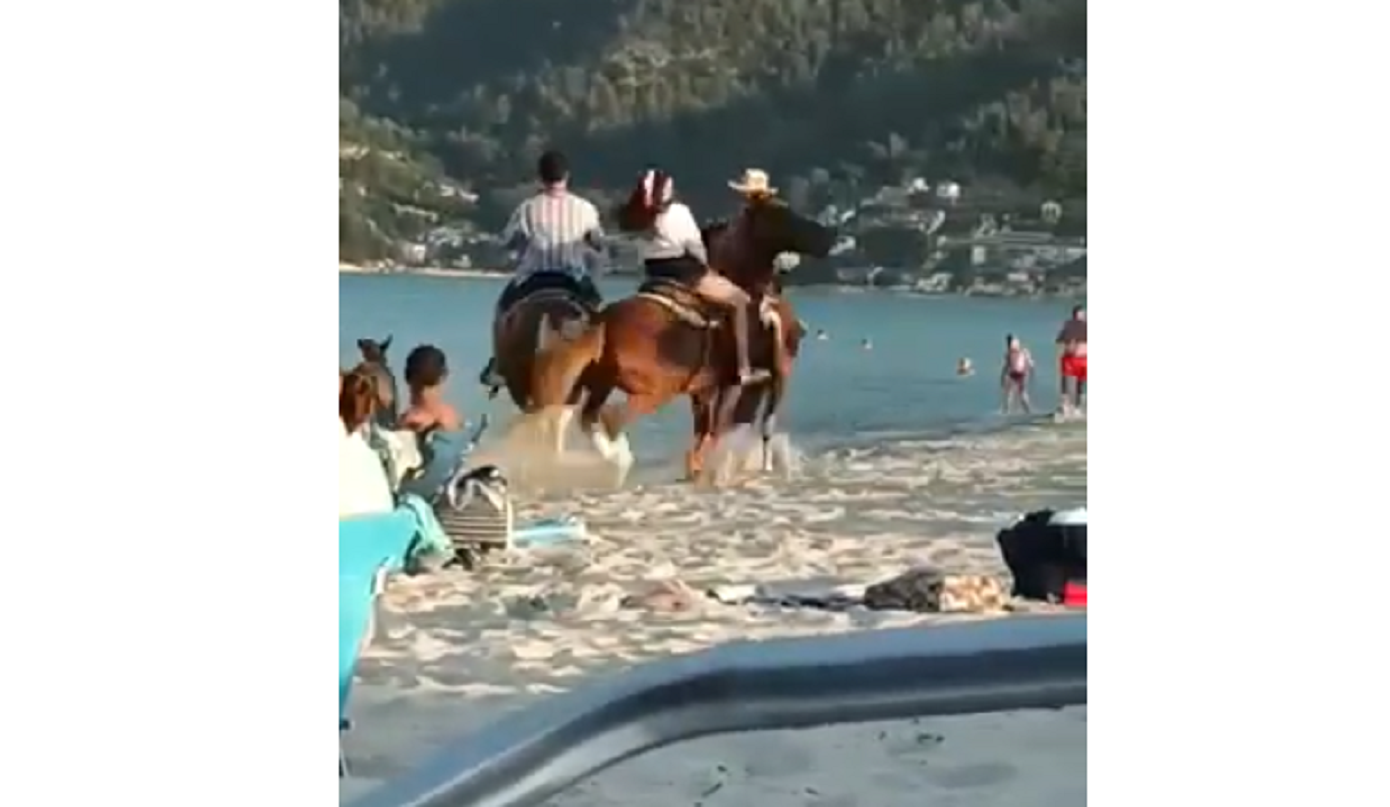 Βίντεο ντοκουμέντο από τη στιγμή του τραυματισμού 5χρονου παιδιού από άλογο σε παραλία της Θάσου