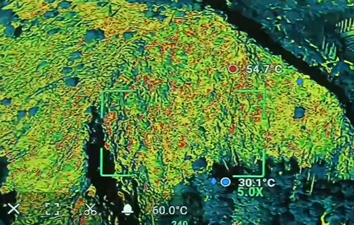 Στους 53°C η αισθητή θερμοκρασία ακόμη και νωρίς το πρωί – Οι εικόνες από θερμικό drone πάνω από το Αττικό Άλσος