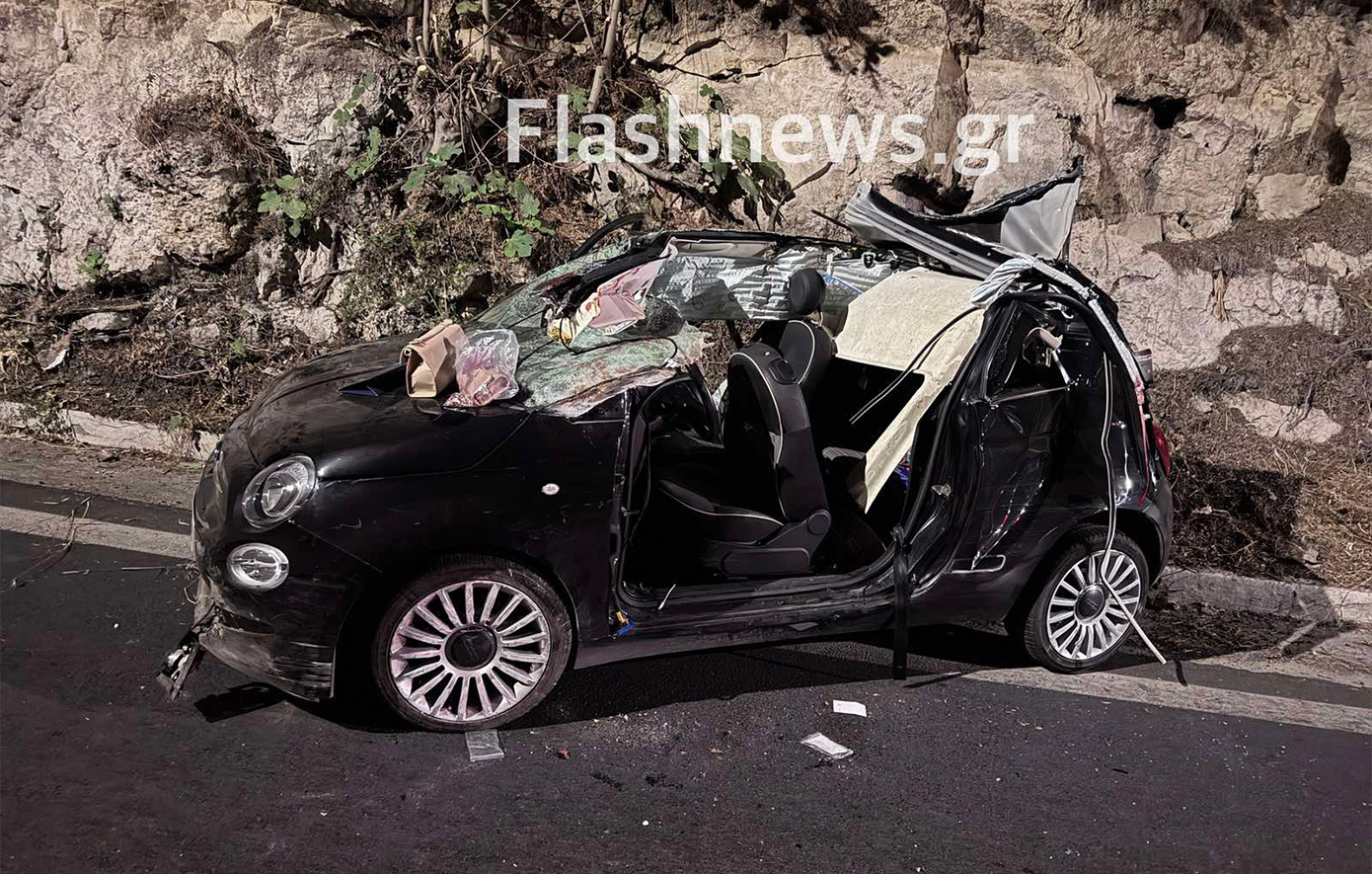 Σοκαριστικές φωτογραφίες μετά από τροχαίο δυστύχημα στα Χανιά