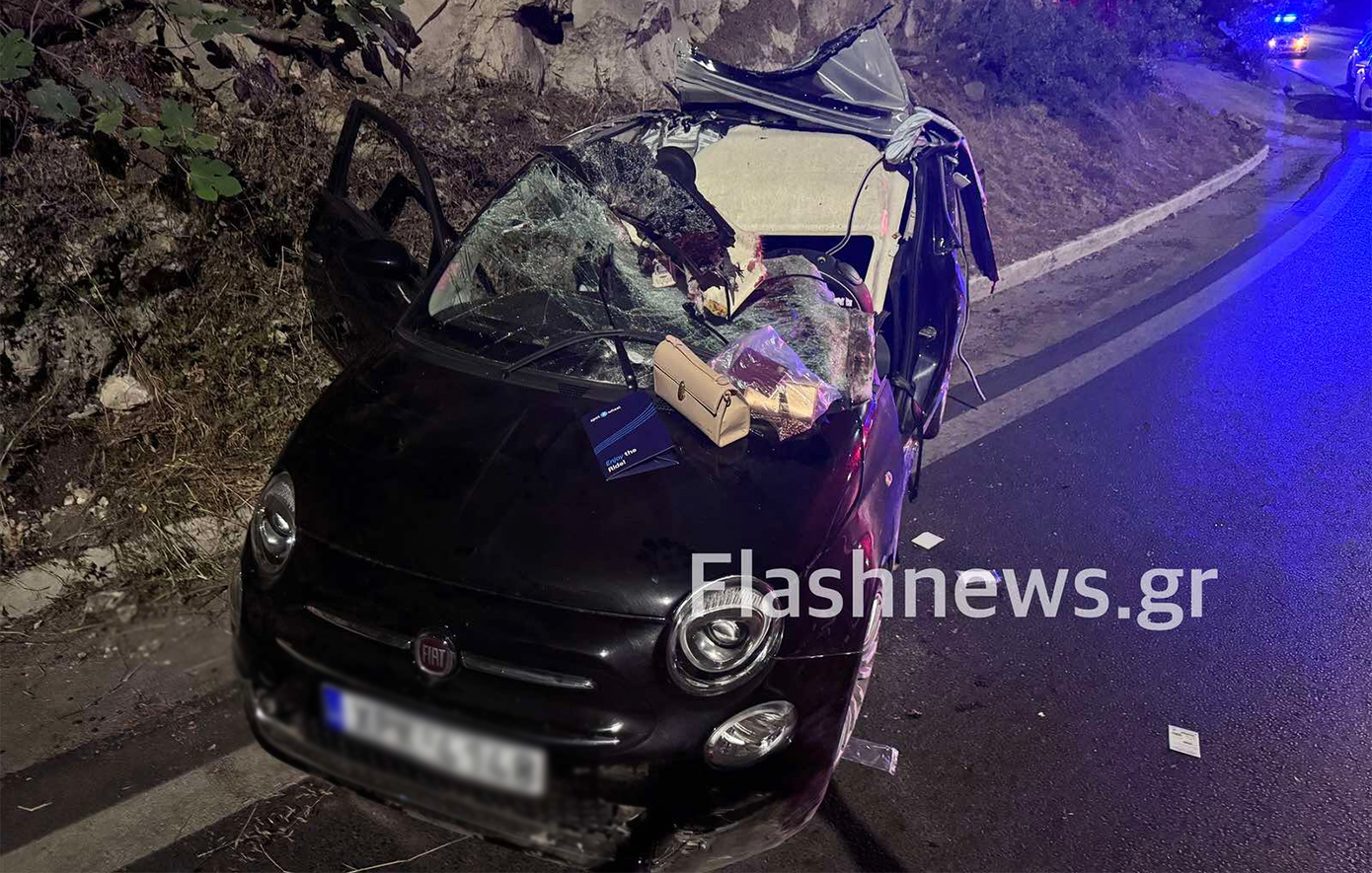 Σοκαριστικές φωτογραφίες μετά από τροχαίο δυστύχημα στα Χανιά