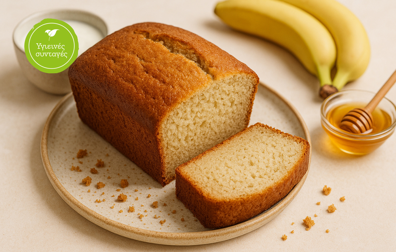Αφράτο banana bread με κεφίρ