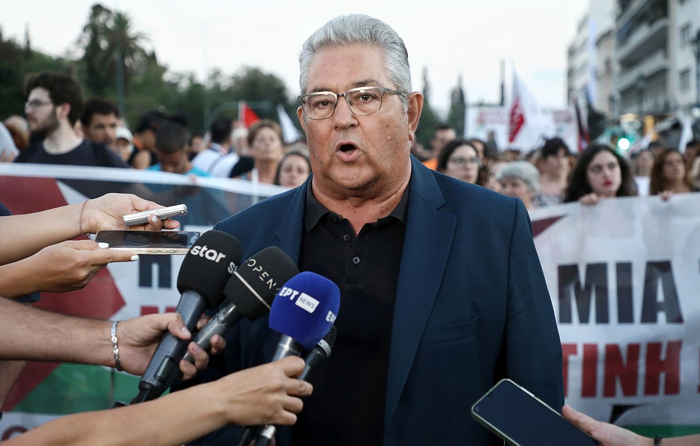 Κουτσούμπας στο συλλαλητήριο για την Παλαιστίνη : Εδώ και τώρα να πάψει κάθε συνεργασία με το κράτος-δολοφόνο
