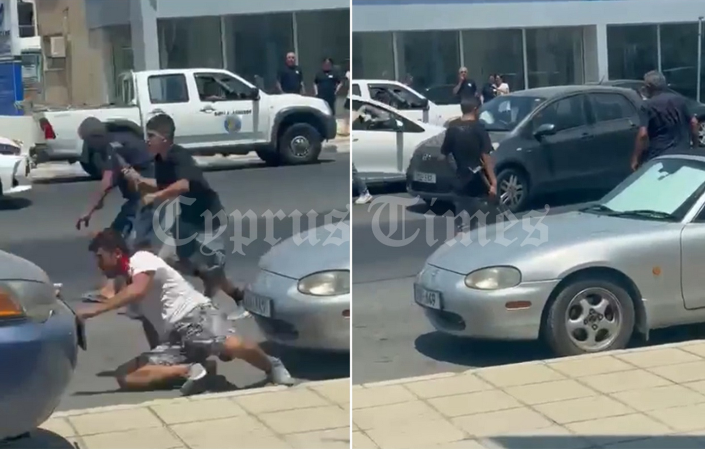 Άγριο ξύλο στη Λεμεσό: Ελληνοκύπριοι και Κούρδοι ήρθαν στα χέρια στη μέση του δρόμου &#8211; Βίντεο