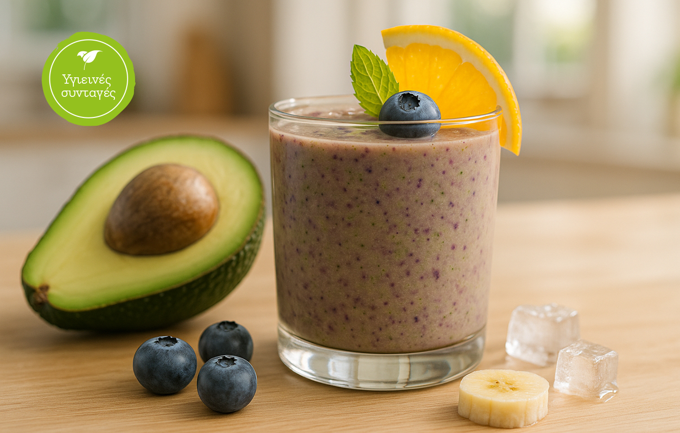 Smoothie με αβοκάντο και φρούτα