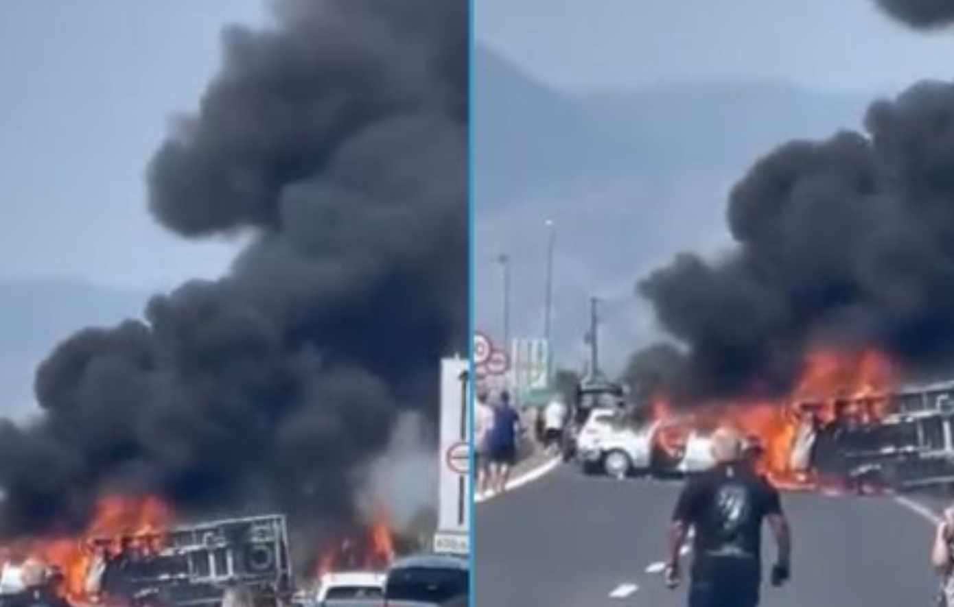 Σοκαριστικό τροχαίο με τρεις νεκρούς στην Εγνατία Οδό &#8211; Φορτηγό συγκρούστηκε με οχήματα, ξέσπασε φωτιά και απανθρακώθηκαν