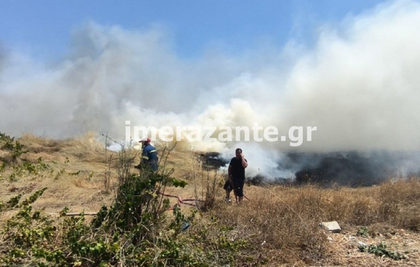 Φωτιά στη Ζάκυνθο σε κατοικημένη περιοχή – Τα γρήγορα αντανακλαστικά της πυροσβεστικής γλίτωσαν τα χειρότερα