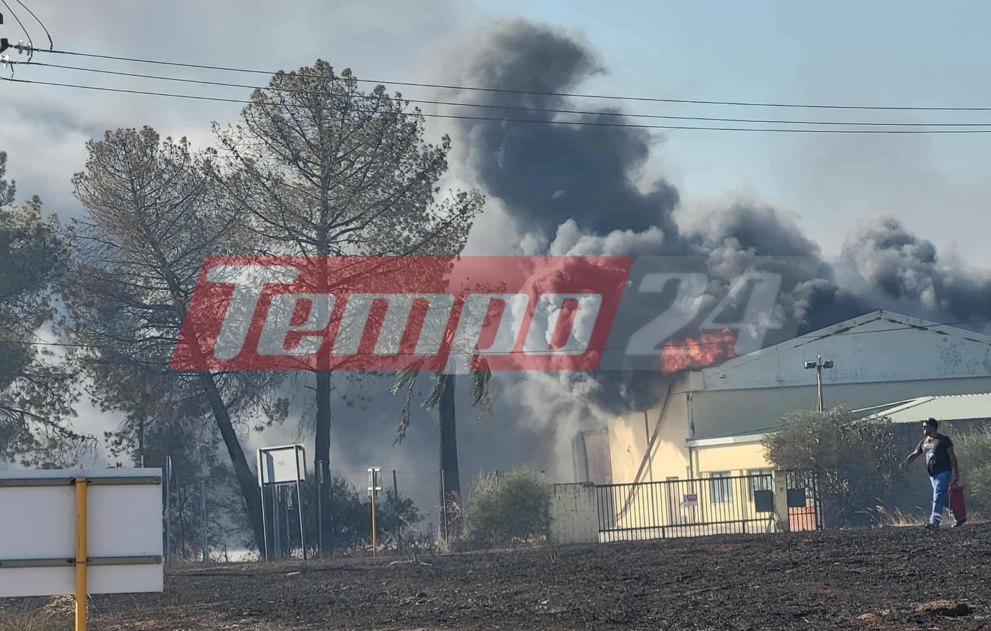 Στις φλόγες τυλίχθηκε εργοστάσιο στην Αχαΐα