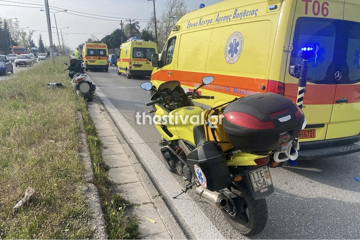 Λεωφορείο συγκρούστηκε με μοτοσικλέτα στη Θεσσαλονίκη &#8211; Πολυτραυματίας ο οδηγός του δικύκλου