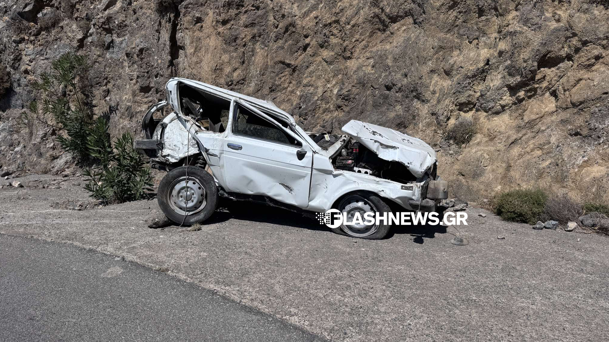 Σοβαρό τροχαίο στα Σφακιά: Αυτοκίνητο κατέληξε σε γκρεμό &#8211; Στην εντατική ο 80χρονος οδηγός