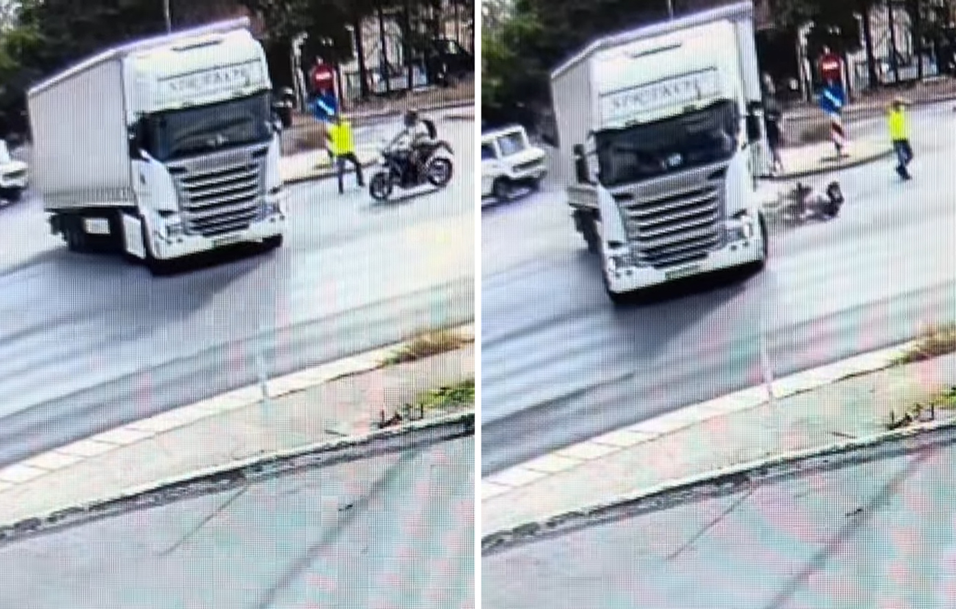 Σοκαριστικό βίντεο από τη στιγμή της σύγκρουσης μηχανής με νταλίκα στη Θεσσαλονίκη &#8211; Νεκρός 29χρονος