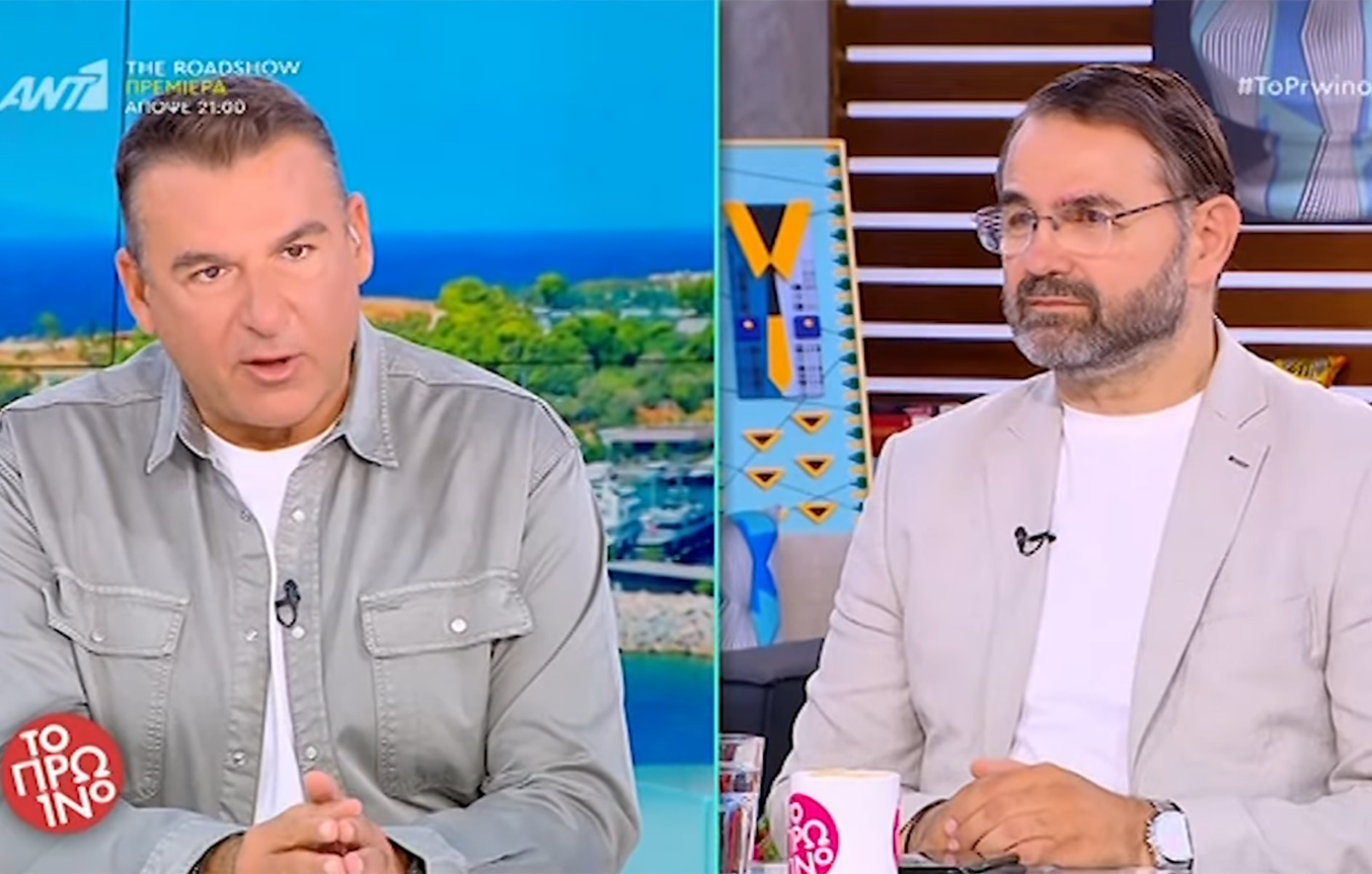 Ο Σταύρος Μπαλάσκας σήκωσε την μπλούζα του και έδειξε το στήθος του &#8211; Άφωνος ο Λιάγκας, ζήτησε συγγνώμη από το κοινό