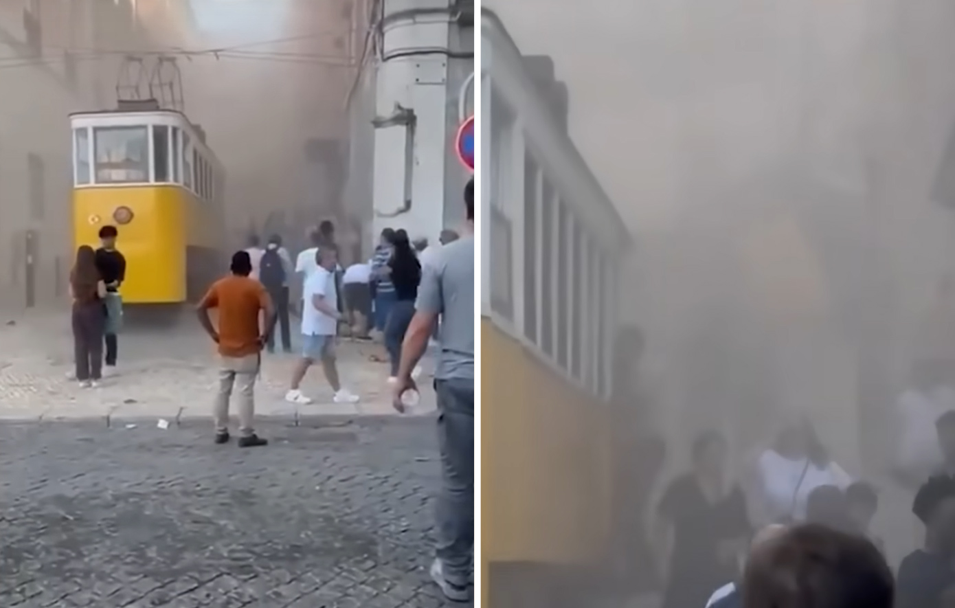 Συγκλονιστικές εικόνες λίγες στιγμές μετά το δυστύχημα με 15 νεκρούς στη Λισαβόνα &#8211; Το διάσημο τελεφερίκ Glória συνετρίβη σε κτίριο