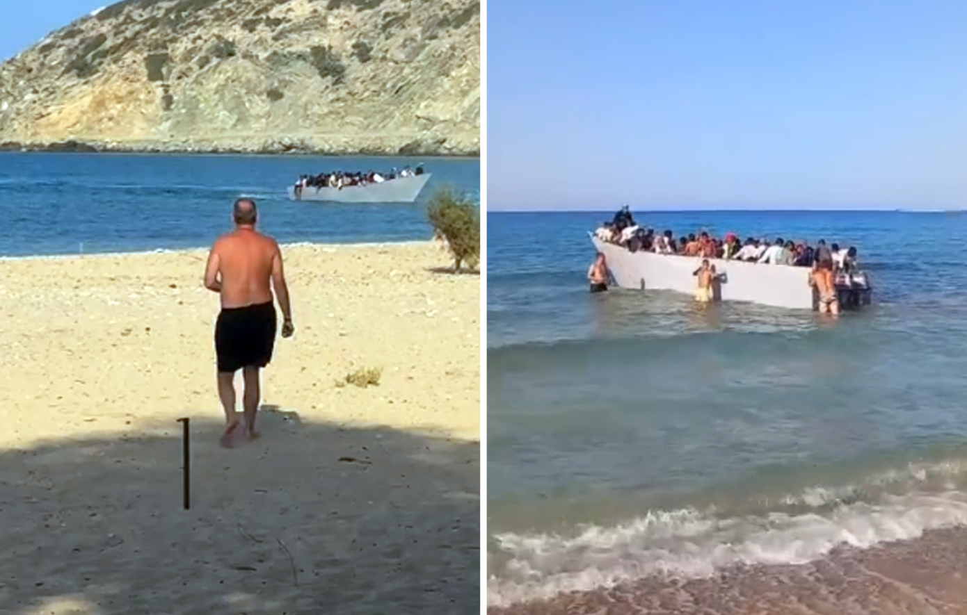 Ασταμάτητες οι μεταναστευτικές ροές στην Κρήτη – Το βίντεο στο TikTok με λουόμενους να διώχνουν βάρκα που φτάνει στη Γαύδο