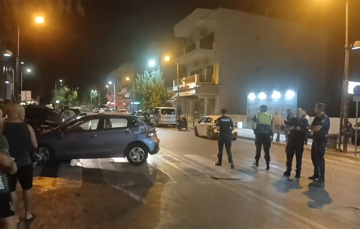 Σοβαρό τροχαίο στη Χερσόνησο της Κρήτης &#8211; Μεθυσμένος οδηγός έπεσε πάνω σε λεωφορείο και ταξί &#8211; Δείτε βίντεο