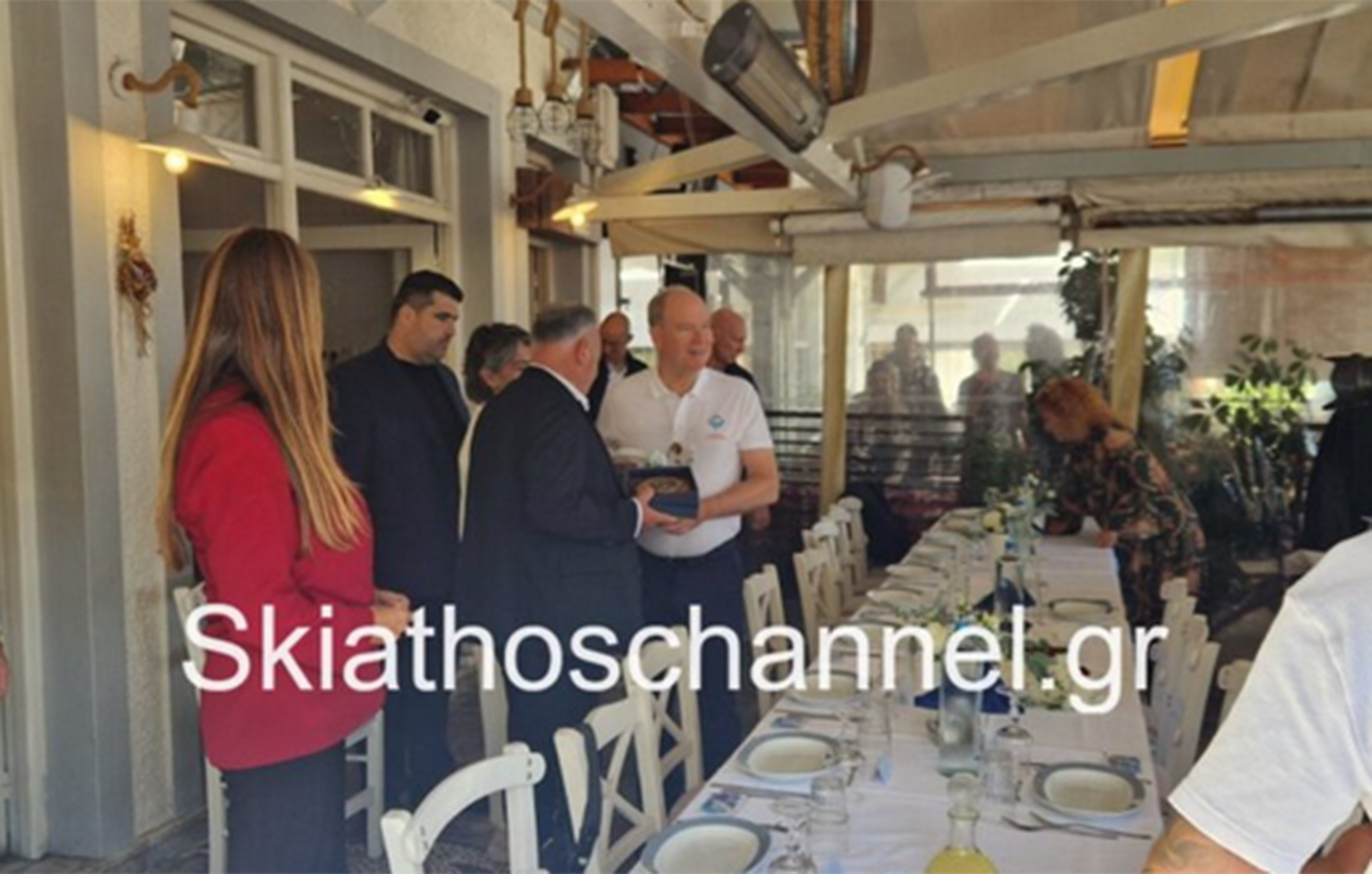 Ο Πρίγκιπας Αλβέρτος ΙΙ του Μονακό στην Αλόννησο Ο Πρίγκιπας Αλβέρτος ΙΙ του Μονακό στην Αλόννησο