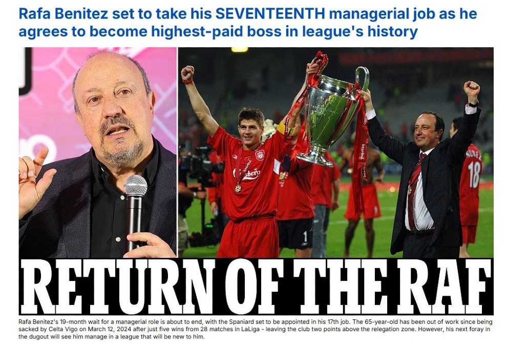 Μπενίτεθ Παναθηναϊκός Daily Mail Μπενίτεθ Παναθηναϊκός Daily Mail