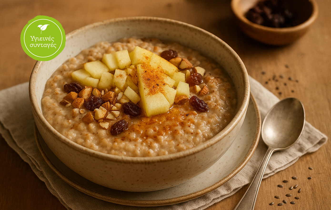 Porridge με μήλο &amp; κανέλα