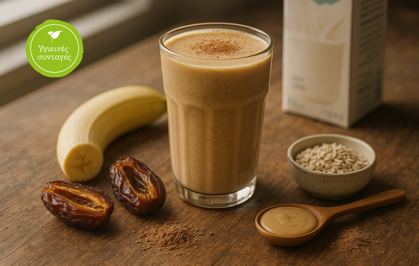 Smoothie με μπανάνα και χουρμά