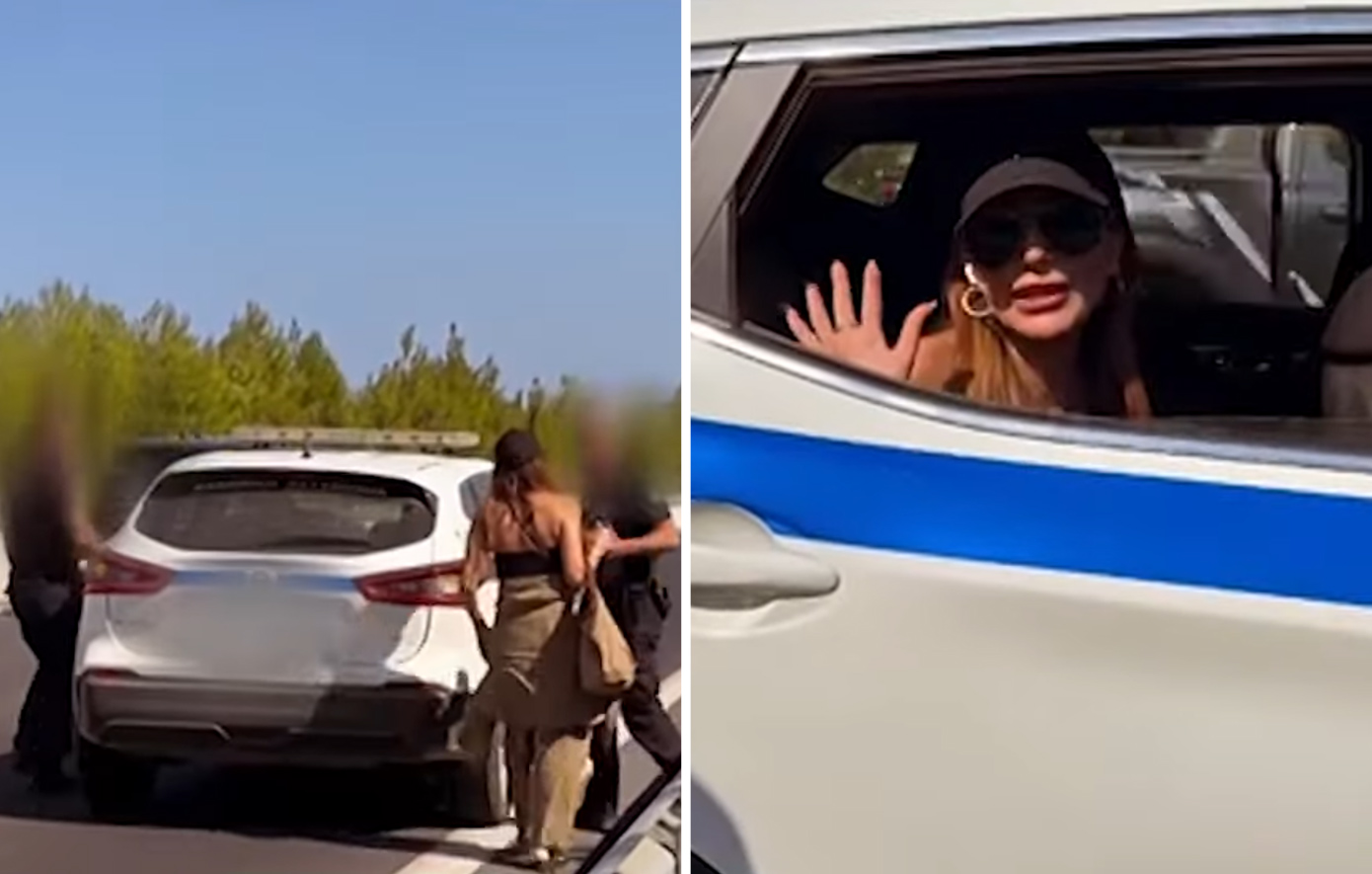 Δέσποινα Βανδή: Περιπολικό τη μετέφερε μετά από βλάβη στο αυτοκίνητό της &#8211; Δείτε το βίντεο
