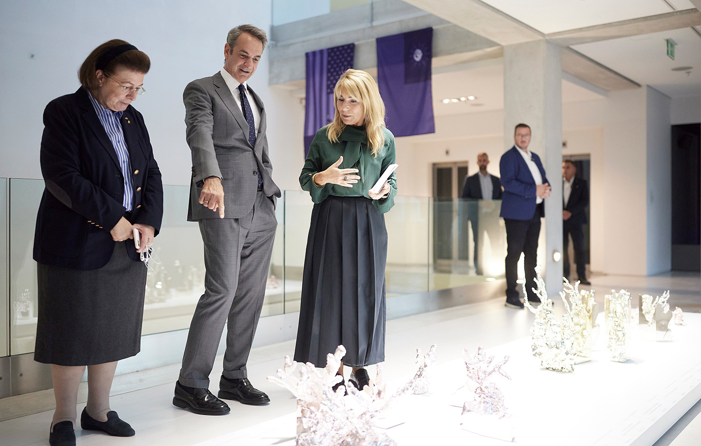 Πρωθυπουργος Κυριάκος Μητσοτάκης με τη σύζυγό του Μαρέβα Γκραμπόφσκι-Μητσοτάκη στο Εθνικό Μουσείο Σύγχρονης Τέχνης