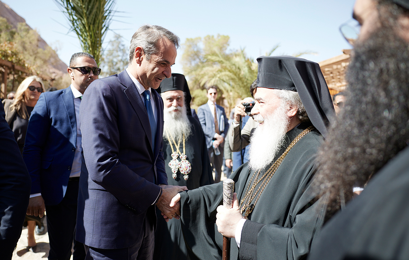 Παρουσία του Πρωθυπουργού Κυριάκου Μητσοτάκη στην τελετή ενθρόνισης του νέου Αρχιεπισκόπου Σινά, Φαράν και Ραϊθώ και Ηγουμένου της Ιεράς Μονής Αγίας Αικατερίνης Όρους Σινά, κ. Συμεών