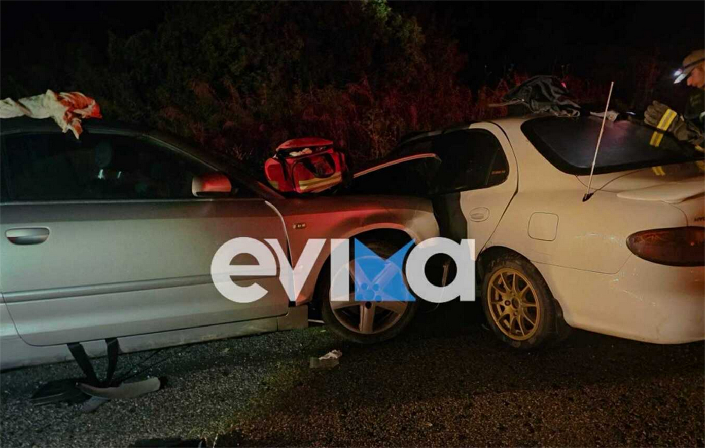 Τροχαίο με τρεις τραυματίες και επιχείρηση απεγκλωβισμού στην Εύβοια