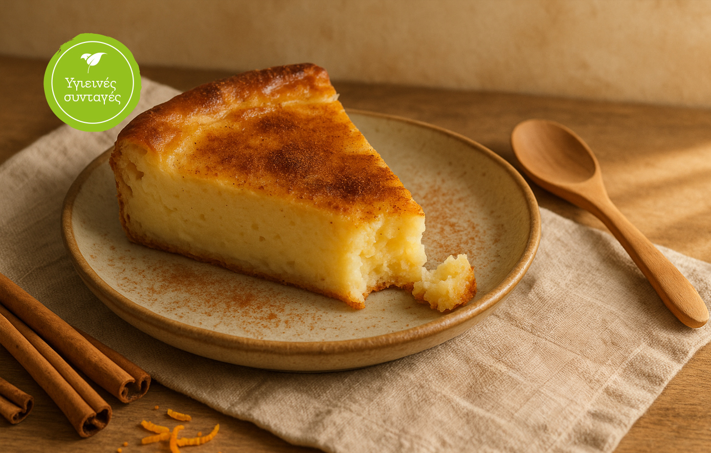 Γαλατόπιτα με 15 γρ. πρωτεΐνης ανά κομμάτι