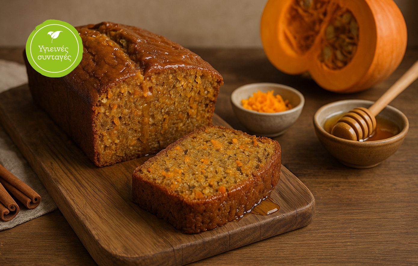 Κέικ κολοκύθας με μέλι