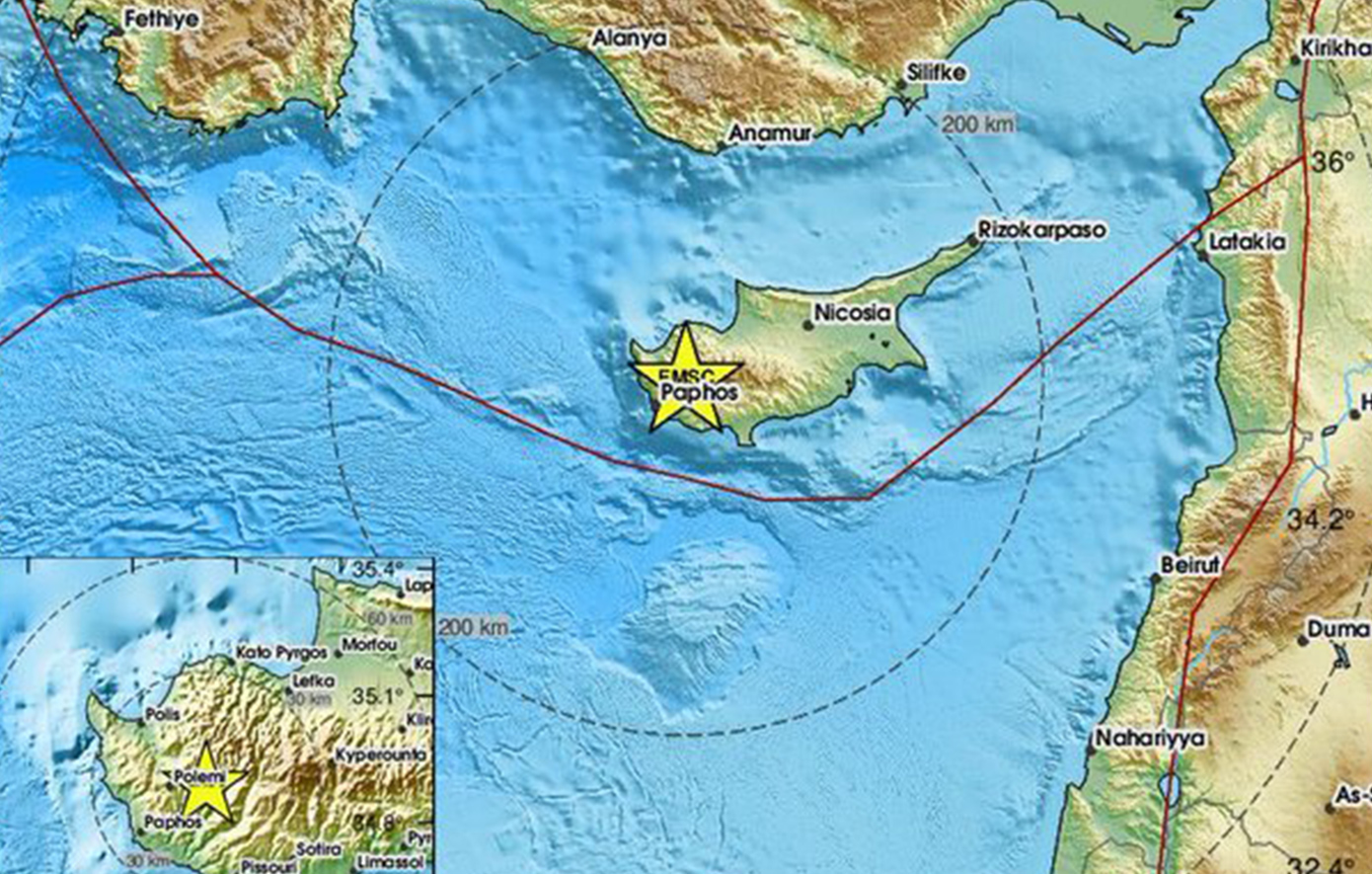 Νέος σεισμός στην Κύπρο &#8211; 5,9 Ρίχτερ λέει ο Ευθύμης Λέκκας