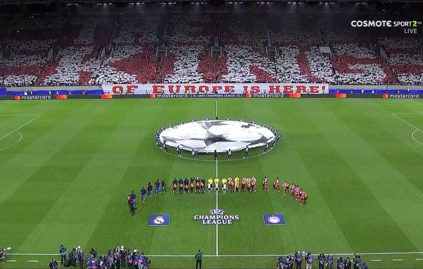 Ολυμπιακός &#8211; Ρεάλ Μαδρίτης: Εκπληκτικό κορεό για τον «βασιλιά της Ευρώπης»