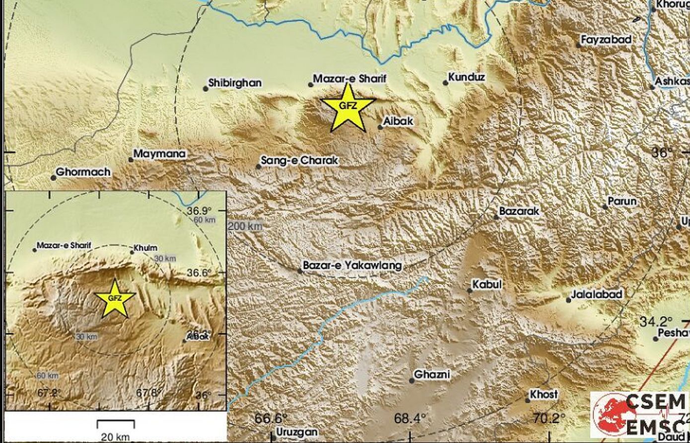 Σεισμός 6,3 βαθμών στη βόρεια περιοχή Χίντου Κους στο Αφγανιστάν &#8211; Έγινε αισθητός μέχρι την Καμπούλ